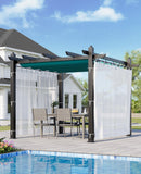 Garvee 10x10 ft Outdoor Retractable Pergola with Canopy and Side Mesh Screen - Like New