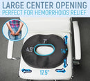 ERGONOMIC DONUT PILLOW COCCYX SEAT CUSHION FOR TAILBONE PAIN RELIEF, BLACK - Like New