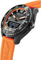 Alpina Alpiner X Quartz Black Dial Orange Strap Men's Smart Watch AL-283LBO5AQ6 Like New