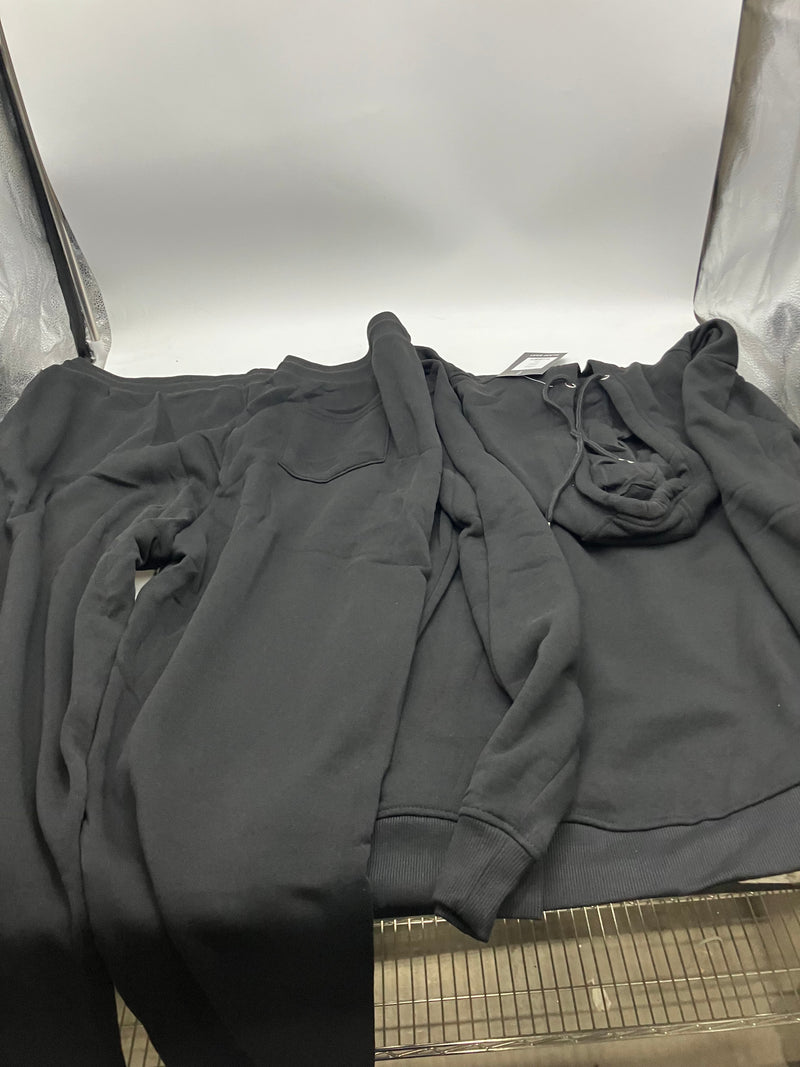 BLAZE BEAT 2 PIECE TRACK OUTFIT, HOODIE & SWEATPANTS - 3XL - BLACK - HR24004 - Brand New