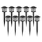 GIGALUMI SOLAR OUTDOOR LIGHTS 10 PACK SOLAR WALKWAY WARM WHITE - BLACK - Like New