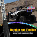 2PCS 2FT Spiral LED Whip Lights LED Safety Whips Bluetooth APP Control -2PCS - Like New