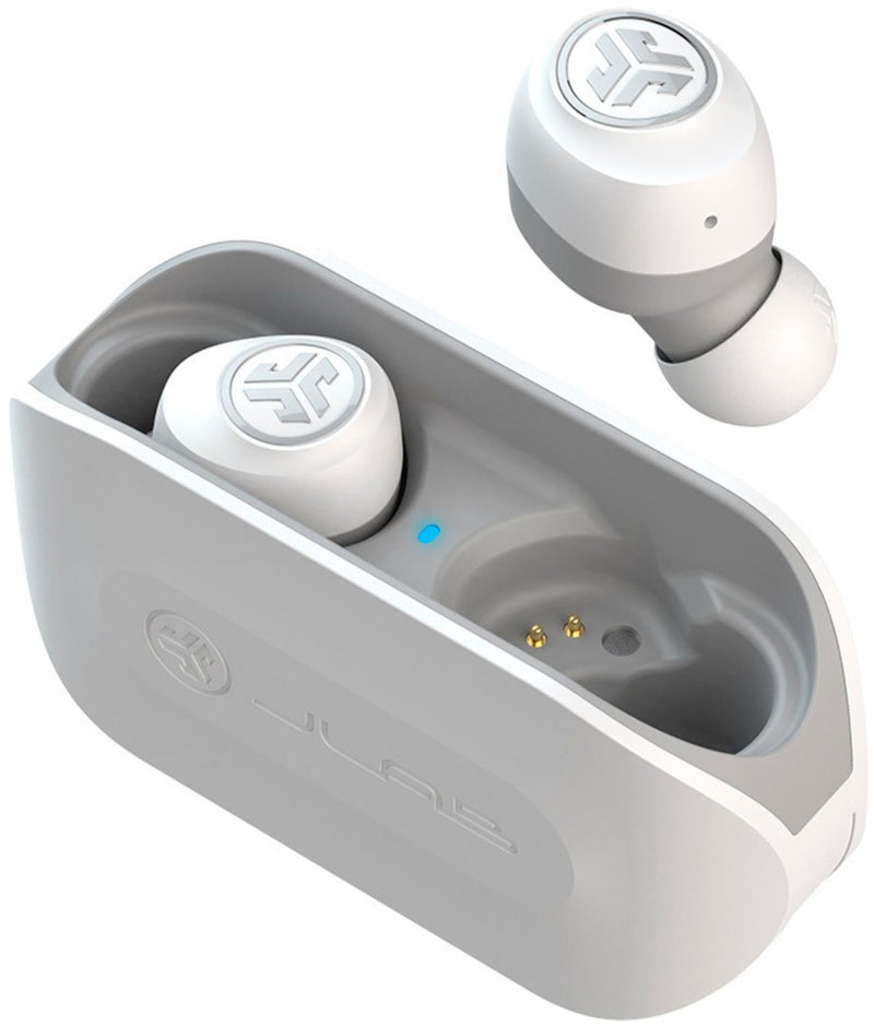 JLab Go Air True Wireless Bluetooth Earbuds EBGOAIRRWHTGRY82 - White Like New