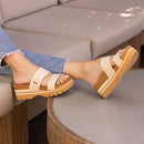 CJ3866 REEF Women's Sandals, Cushion Vista Higher, Vintage Tan, Size 7 - Like New