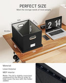 Oterri 2 Pack File Storage Organizer with Lid, Portable File Box, Black - Brand New
