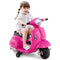 COSTWAY KIDS RIDE ON MOTORCYCLE WITH TRAINING WHEELS 6V BATTERY 26"X20" - PINK - Like New