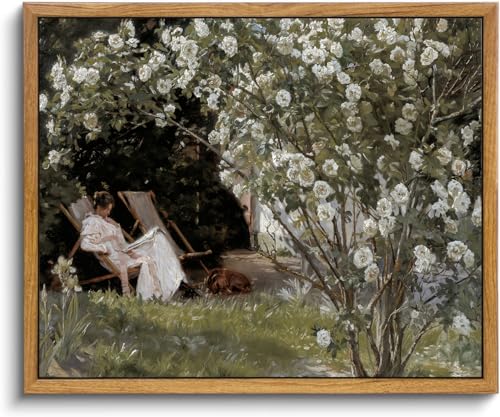 KBKBART Framed Vintage Canvas Wall Art, Retro French Country - Scratch & Dent