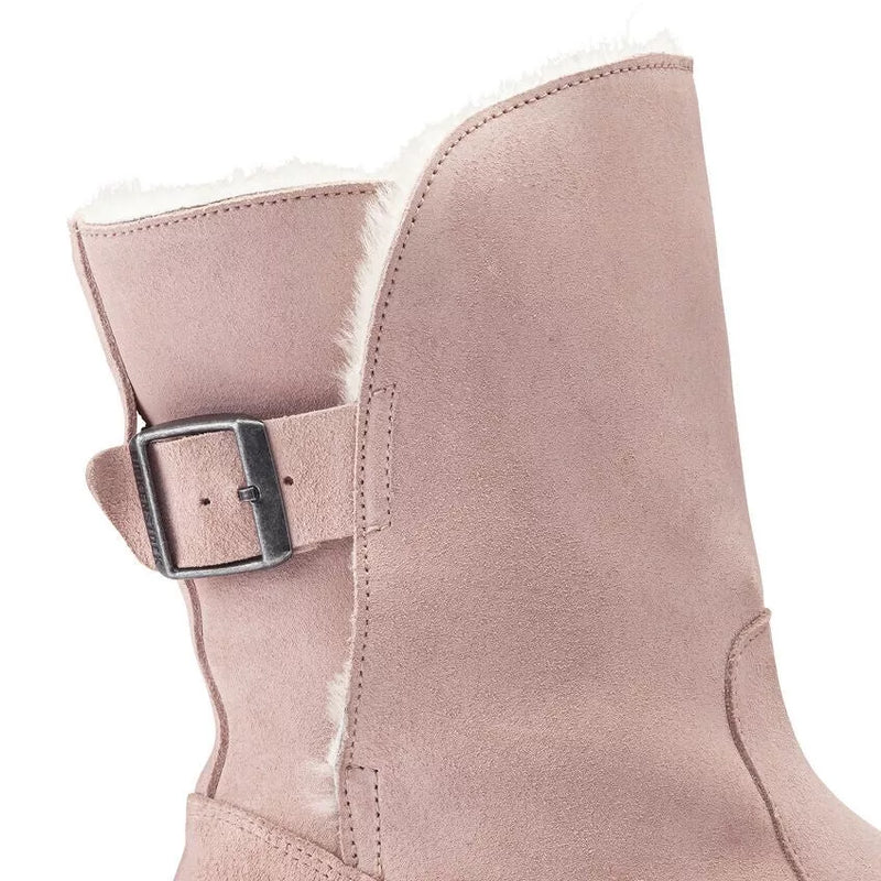 BIRKENSTOCK UPSALLA SHEARLING BOOTS LADIES SIZE 6, 1020653 - SOFT PINK - Like New