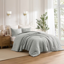 KATHY IRELAND 3-PIECE WAFFLE DOWN ALTERNATIVE COMFORTER SET KING - LIGHT BLUE - Brand New