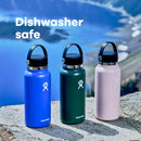 HYDRO FLASK WIDE MOUTH VACUUM INSULATED BOTTLE, 32.0Z, W32BTS110 - WHITE - Like New