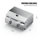 Tabletop Portable BBQ Grill Dual Propane Burner Stainless Steel - Brand New