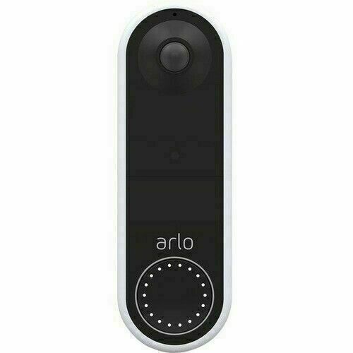 Arlo Wired Video Doorbell HD Video 180 Viewing Angle AVD1001-1CCNAS - White Like New