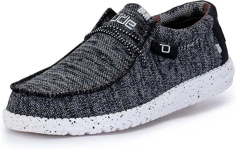 110354912 Hey Dude Men's Wally Sox Black White Size 9 - Like New