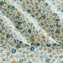 PATINA VIE MAISON COTTON RAYON FROM BAMBOO BLEND SHEET SET - KING - BLUE FLORAL - Like New