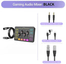 FIFINE SC3 GAMING AUDIO MIXER XLR CABLE BUNDLE, STREAMING RGB PC MIXER - BLACK - Brand New