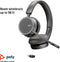 Plantronics Voyager 4220 UC USB-C (Poly) Bluetooth Dual-Ear Headset - BLACK Like New