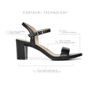 G8660S2 NATURALIZER WOMEN'S BRISTOL HEELED SANDAL - SIZE: 9 - BLACK SMOOTH - Like New