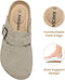 Xiakolaka Women's Suede Clogs Buckle Slip on Footbed Home Clog Slippers Beige 9 Like New