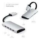 SATECHI USB TYPE-C DUAL MULTIMEDIA ADAPTER - SILVER - Like New