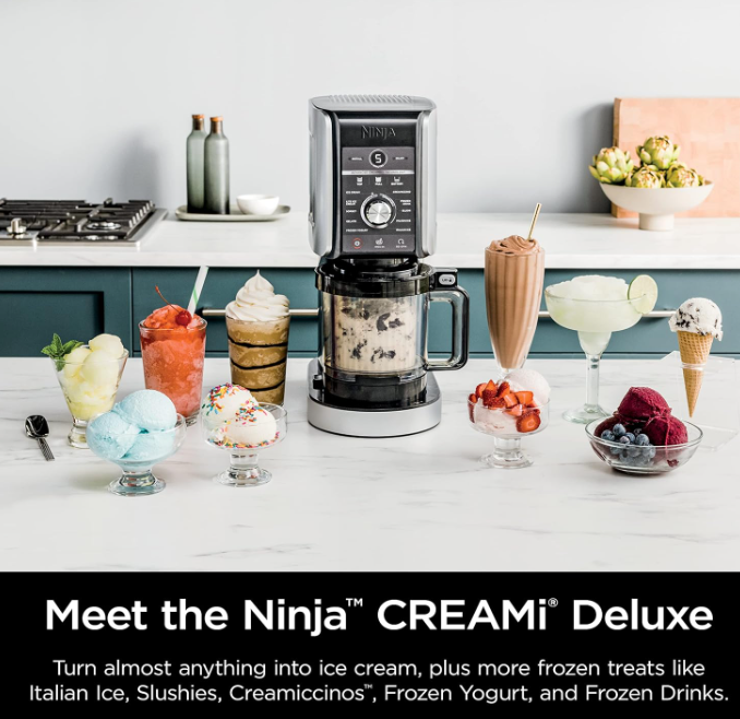 Ninja NC501 CREAMi Deluxe 11-in-1 Ice Cream & Frozen Treat Maker BLUE - Like New