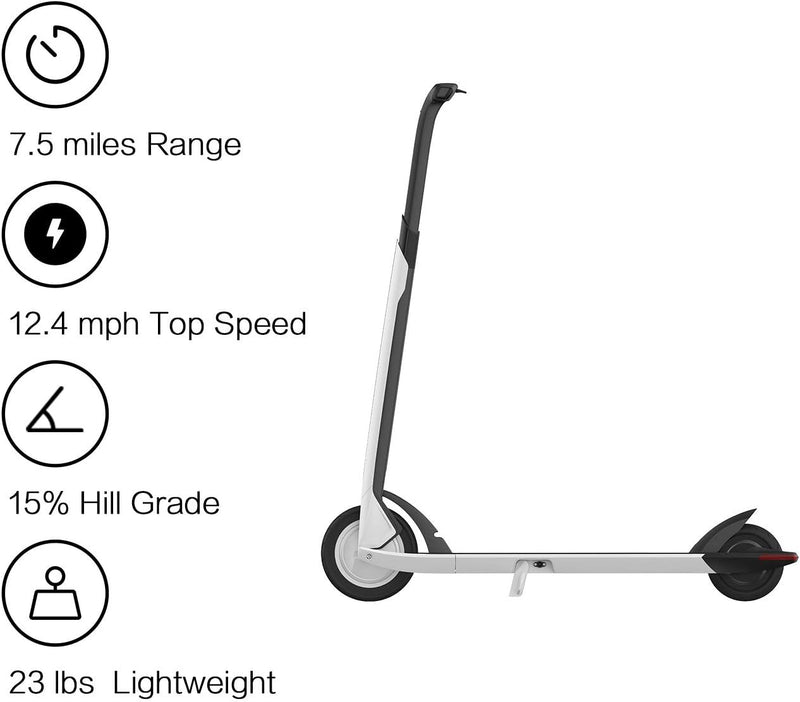 Segway Ninebot Air T15 Electric Kick Scooter, Lightweight and Portable - White Like New