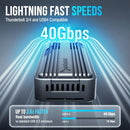 SABRENT USB4 NVME SSD ENCLOSURE TOOL-FREE 3900MB/S M.2 PCIE 4.0 X4 - SPACE GRAY - Like New