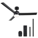 VONLUCE Ceiling Fan Lights 52" Fan Remote 6 Speed DC Motor CFN-1312 - BLACK - Like New