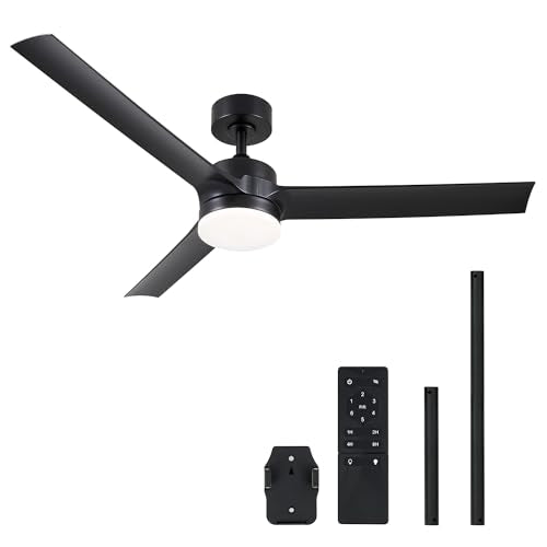 VONLUCE Ceiling Fan Lights 52" Fan Remote 6 Speed DC Motor CFN-1312 - BLACK - Like New