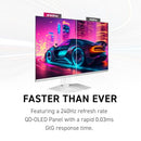 MSI MPG 321URXW QD-OLED 31.5" 4K UHD GAMING MONITOR - WHITE - Like New