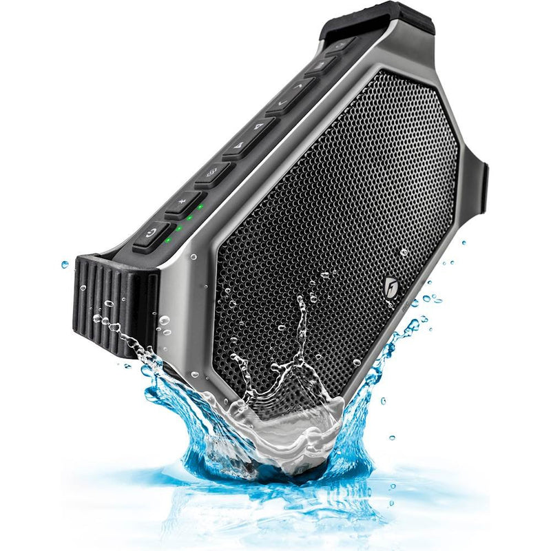 ECOXGEAR EcoSlate Rugged Waterproof Portable Bluetooth 20 Watt GDI-EXSLT810 Gray Like New