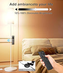 LUCKYSTYLE LED FLOOR LAMP, DIMMABLE STANDING LAMPS, FOOT SWITCH - BLACK - Like New