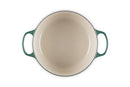 LE CREUSET ENAMELED CAST IRON SIGNATURE ROUND DUTCH OVEN 5.5QT - ARTICHAUT - Like New