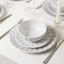 Earth & Clay Phoenix 12Pcs Stoneware Dinnerware Set and Bowls, 4, White - Brand New