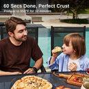 EAST OAK PT12BK1-VL 12" OUTDOOR PIZZA OVEN 360° ROTATING STONE - BLACK - Like New