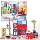 TILE TOWN FIRE STATION MAGNETIC TILES SET, 66 PIECE KIDS MAGNET TOY AGES 3-6 - Brand New