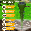 Mole Repellent for Lawns Gopher Screw Repeller Solar Powered Groundhog 2 PACK - Like New
