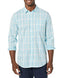 AMAZON ESSENTIALS MEN LONG-SLEEVE SLIM-FIT STRETCH POPLIN SHIRT MEN XL - BLUE - Brand New