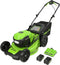 Greenworks 48V 2x24V 21" Brushless Self-Propelled LED Mower MO48L520 - Green Like New