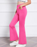 Tz006157 ZACLOTRE GIRLS FLARE V CROSSOVER YOGA PANTS - SIZE 13-14 - HOT PINK - Brand New