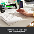 Logitech Signature K650 Comfort Full-Size Wireless Keyboard Wrist REST - WHITE - Like New