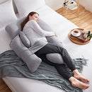 TELER Pregnancy Pillows U-Shaped Full Body Detachable 2-in-1 - 55" - NAVY BLUE - Brand New