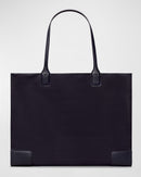 TORY BURCH ELLA LOGO RECYCLED NYLON TOTE BAG - BLACK - Like New