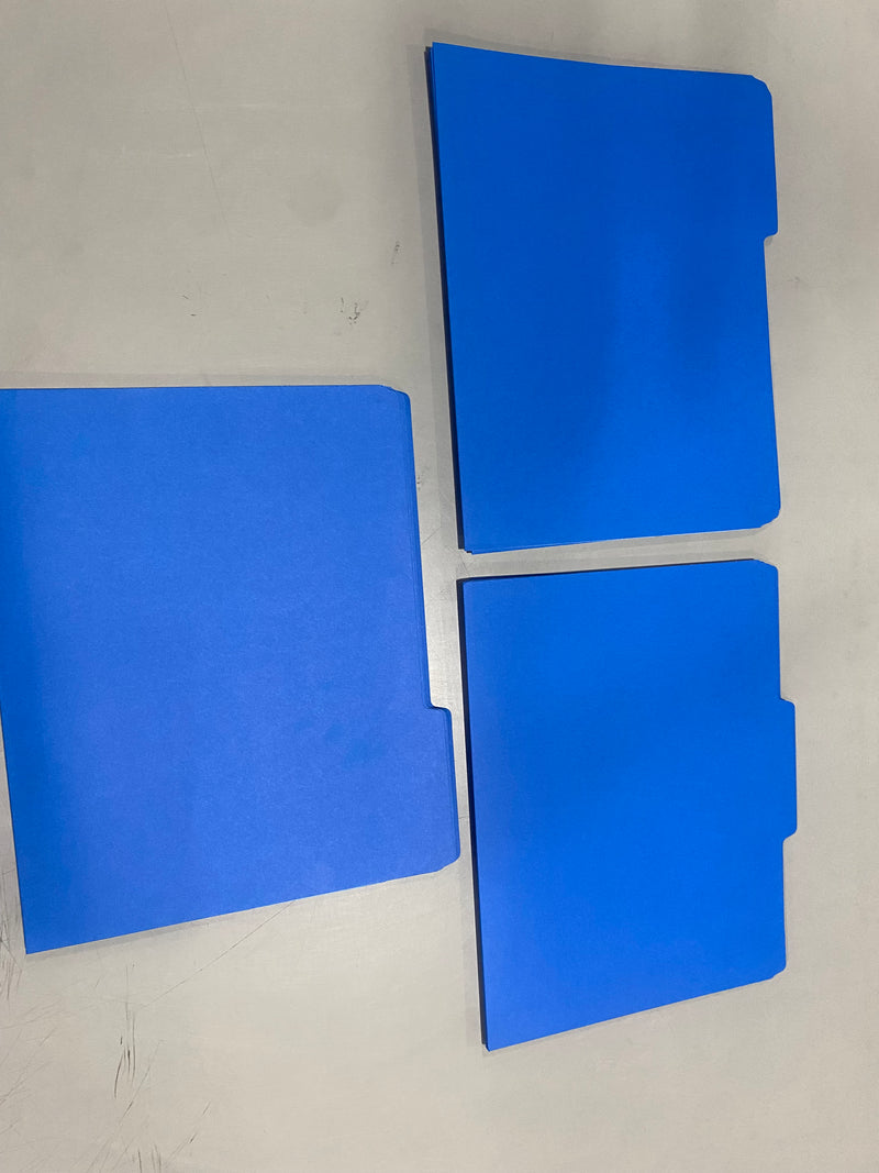 OFFICE DEPOT 2-TONE FILE FOLDERS, 1/3 CUT, LETTER SIZE, PACK OF 24 - BLUE - Like New