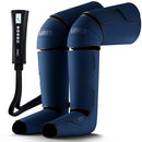 AICUTTI AIR COMPRESSION LEG MASSAGER HEAT FOR FOOT CALF KNEE THIGH - NAVY - Like New