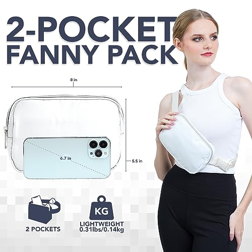 White SOJOURNER Crossbody Belt Bag for Women – Stylish Fanny - Scratch & Dent