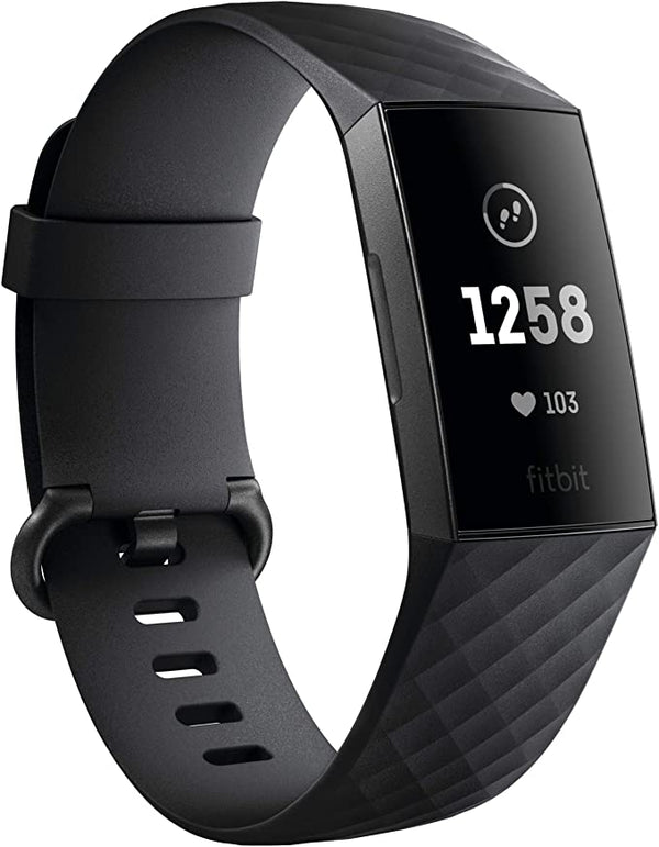 Fitbit Charge 3 Fitness Tracker FB409GMBK - Black/Graphite Like New