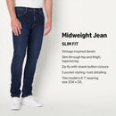 AMAZON ESSENTIALS MEN'S SLIM-FIT JEANS 35WX32L DARK MIDNIGHT WASH - Brand New