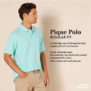 AMAZON ESSENTIALS MEN'S REGULAR-FIT COTTON PIQUE POLO SHIRT SIZE: MEN L -BLACK - Like New