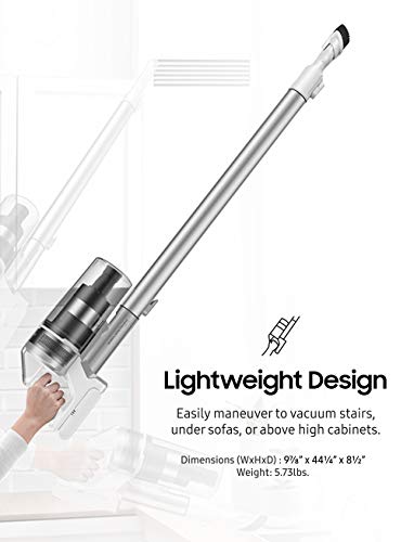 SAMSUNG 70 + CS BUNDLE JET CORDLESS STICK VACUUM, VIOLET - WHITE - Like New