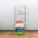 MIND READER METAL ALL PURPOSE HEAVY DUTY SHELVING UNIT METRORACK4T-SILVER - Brand New